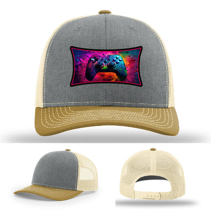 Next Level Gamer Hat | Full-Color Leather Patch Controller Design