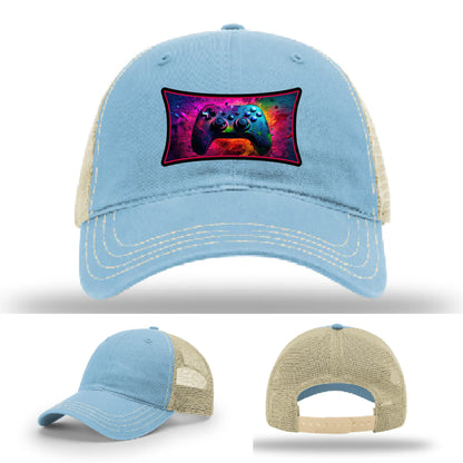 Next Level Gamer Hat | Full-Color Leather Patch Controller Design
