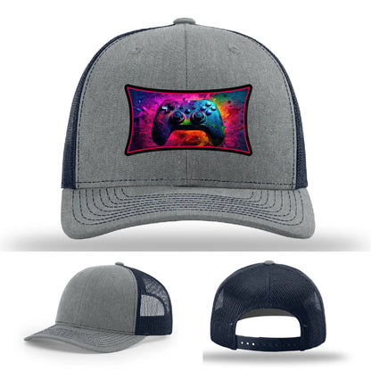 Next Level Gamer Hat | Full-Color Leather Patch Controller Design