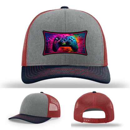 Next Level Gamer Hat | Full-Color Leather Patch Controller Design