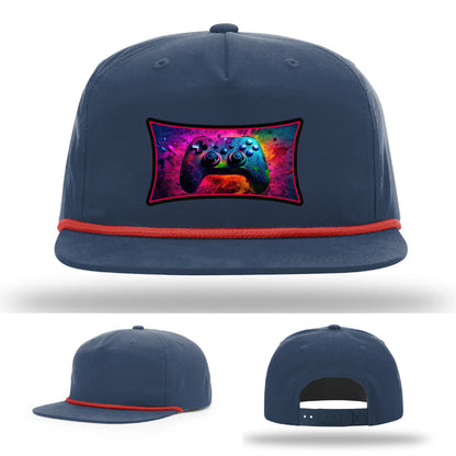 Next Level Gamer Hat | Full-Color Leather Patch Controller Design