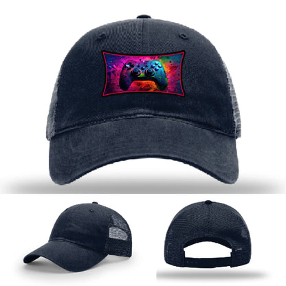 Next Level Gamer Hat | Full-Color Leather Patch Controller Design