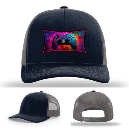 Next Level Gamer Hat | Full-Color Leather Patch Controller Design