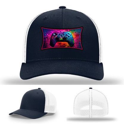 Next Level Gamer Hat | Full-Color Leather Patch Controller Design