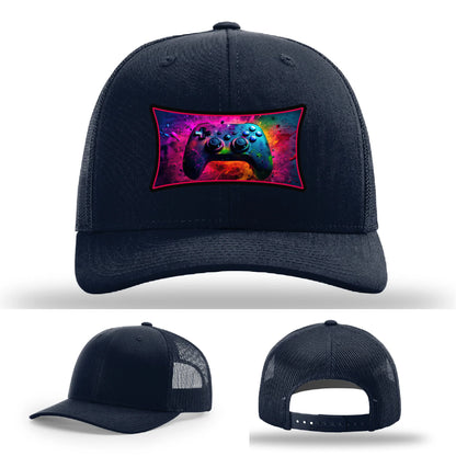 Next Level Gamer Hat | Full-Color Leather Patch Controller Design