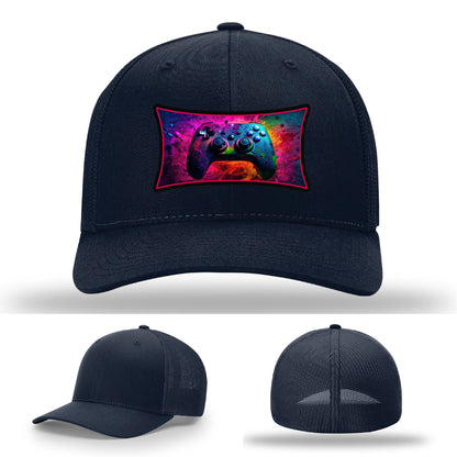 Next Level Gamer Hat | Full-Color Leather Patch Controller Design
