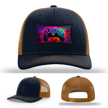 Next Level Gamer Hat | Full-Color Leather Patch Controller Design