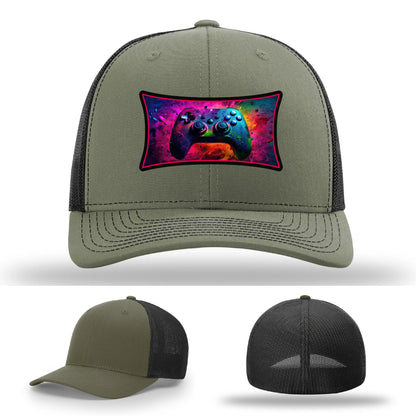 Next Level Gamer Hat | Full-Color Leather Patch Controller Design
