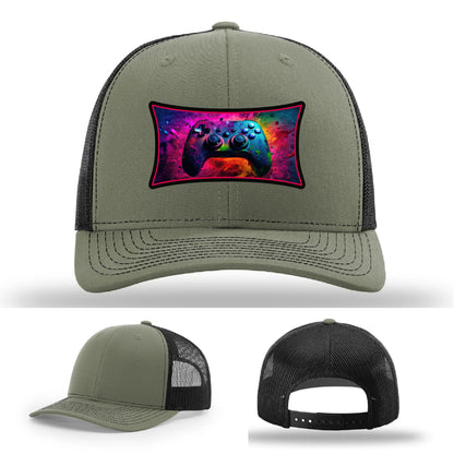 Next Level Gamer Hat | Full-Color Leather Patch Controller Design