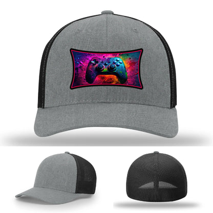 Next Level Gamer Hat | Full-Color Leather Patch Controller Design