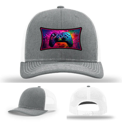 Next Level Gamer Hat | Full-Color Leather Patch Controller Design