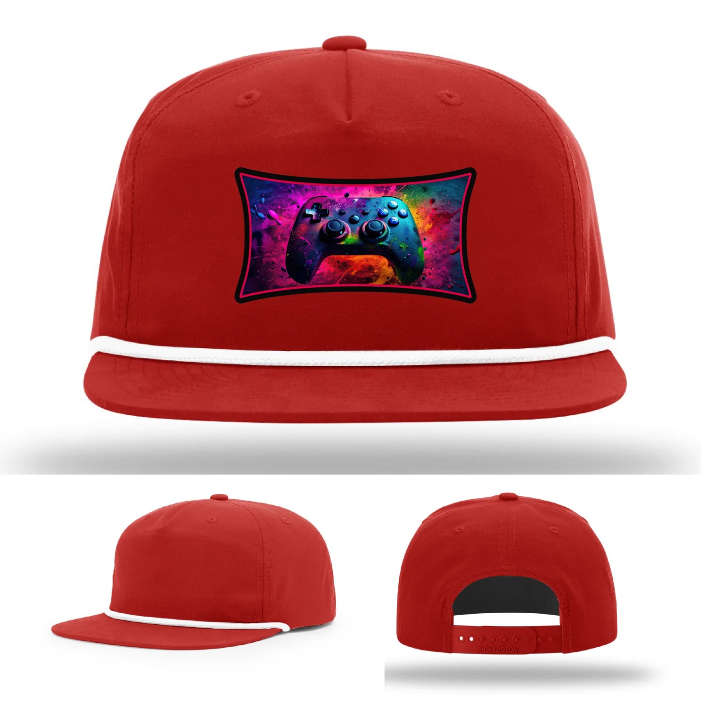 Next Level Gamer Hat | Full-Color Leather Patch Controller Design