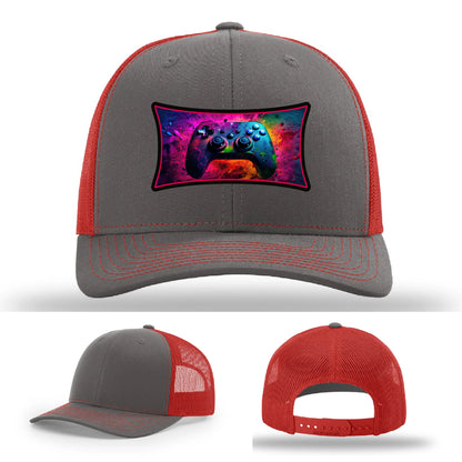 Next Level Gamer Hat | Full-Color Leather Patch Controller Design