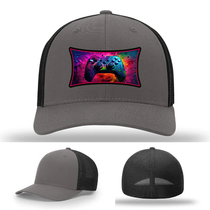 Next Level Gamer Hat | Full-Color Leather Patch Controller Design