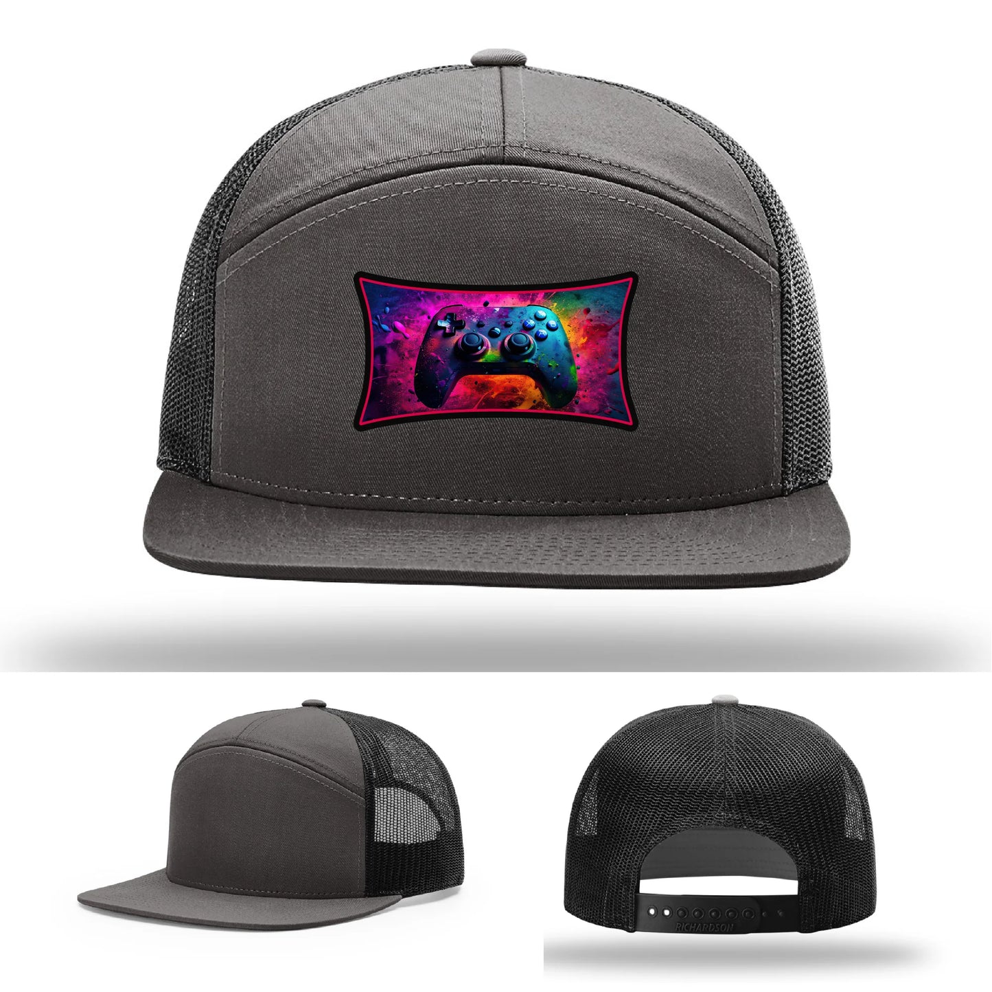 Next Level Gamer Hat | Full-Color Leather Patch Controller Design