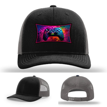 Next Level Gamer Hat | Full-Color Leather Patch Controller Design