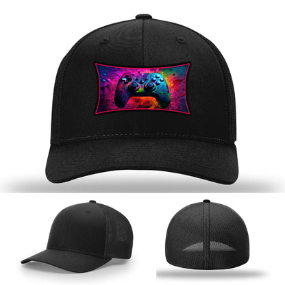 Next Level Gamer Hat | Full-Color Leather Patch Controller Design