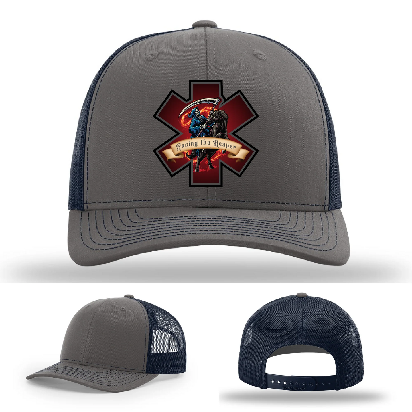 EMS Reaper Hat | Leather Patch First Responder Design