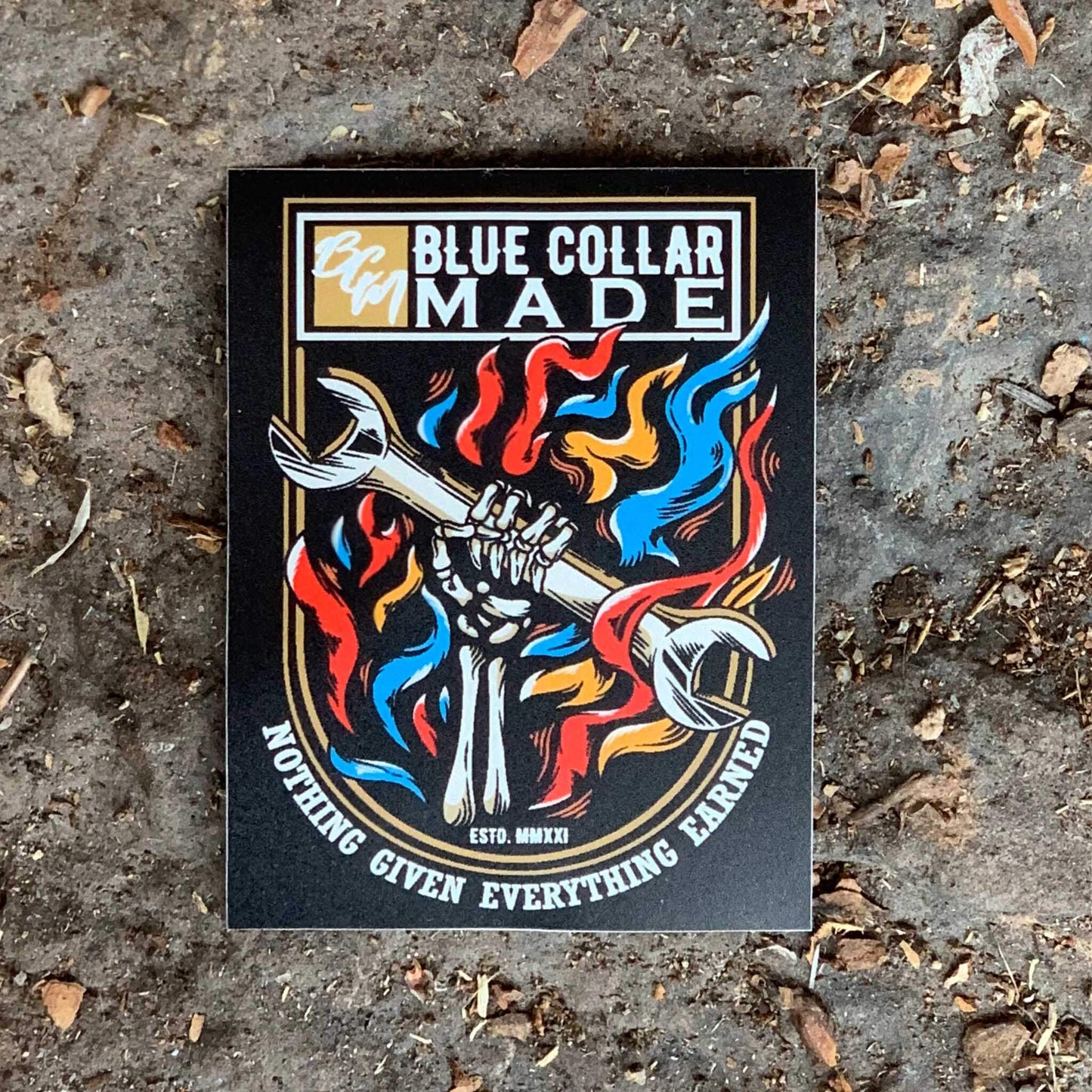 BCM Flames Sticker