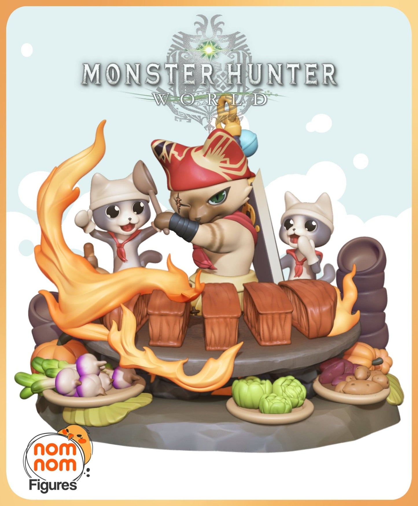 Chibi Meowscular Chef - Monster Hunter