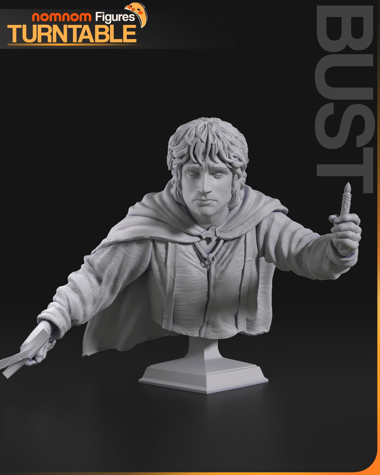 Frodo Baggins- LoTR - 75mm, 1:10, Bust