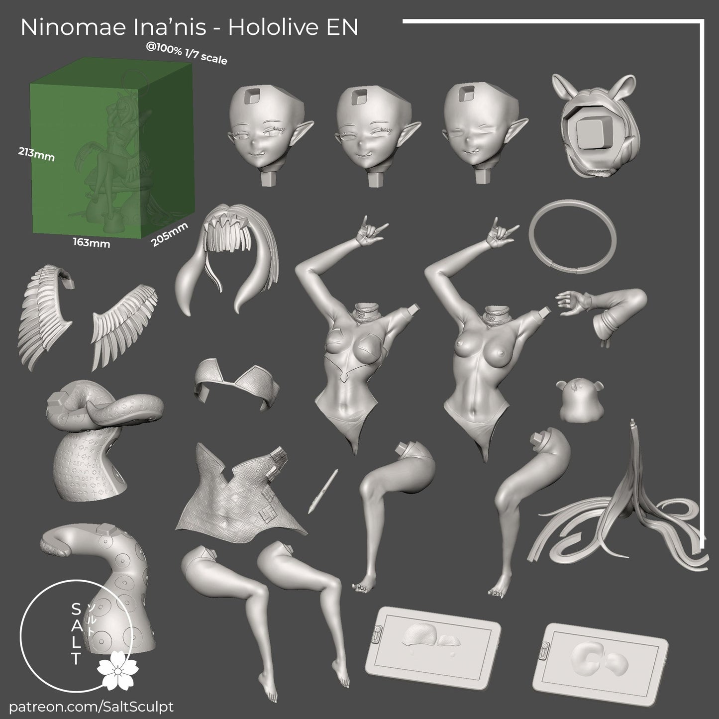 Ninomae Ina'Nis - Hololive (SFW/NSFW 18+ Only) - 1:7 Scale