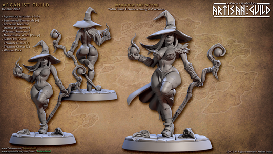Marwina the Witch Pinup MIniautre (SFW/NSFW 18+ Only)