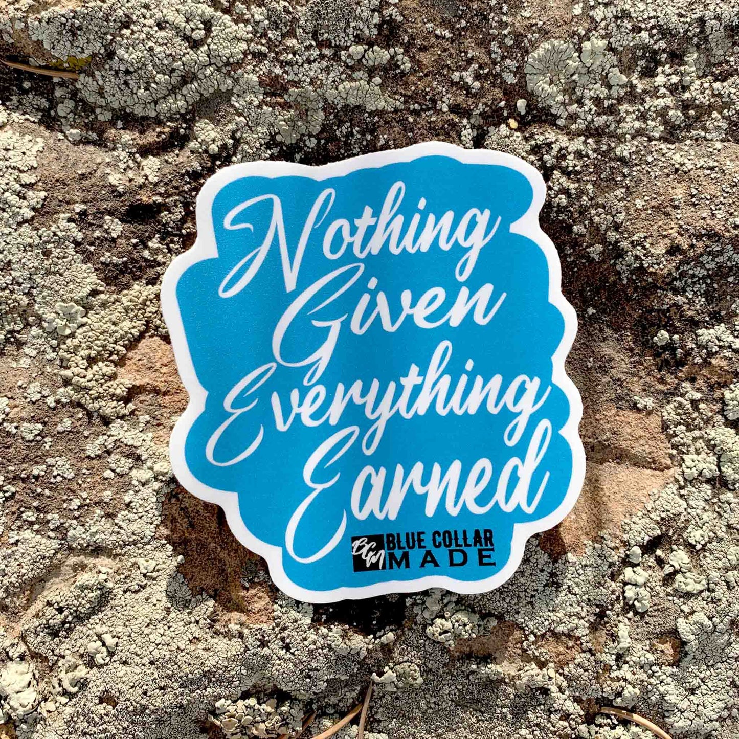 Nothing Given Blue sticker