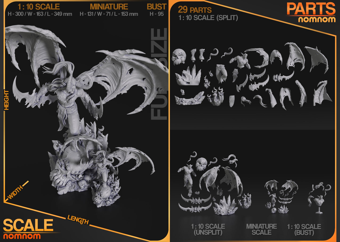 Illidan - Warcraft - 1:10 Scale, 75mm, Bust