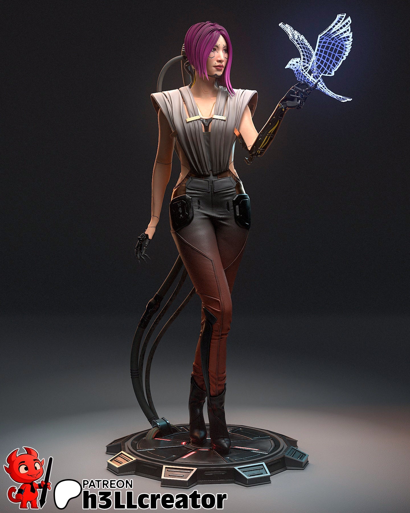 Songbird - Cyberpunk - 1:8 Scale, Bust