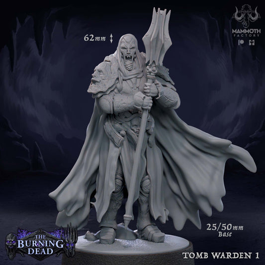 Tomb Warden – The Burning Dead Undead Guardian Miniatures