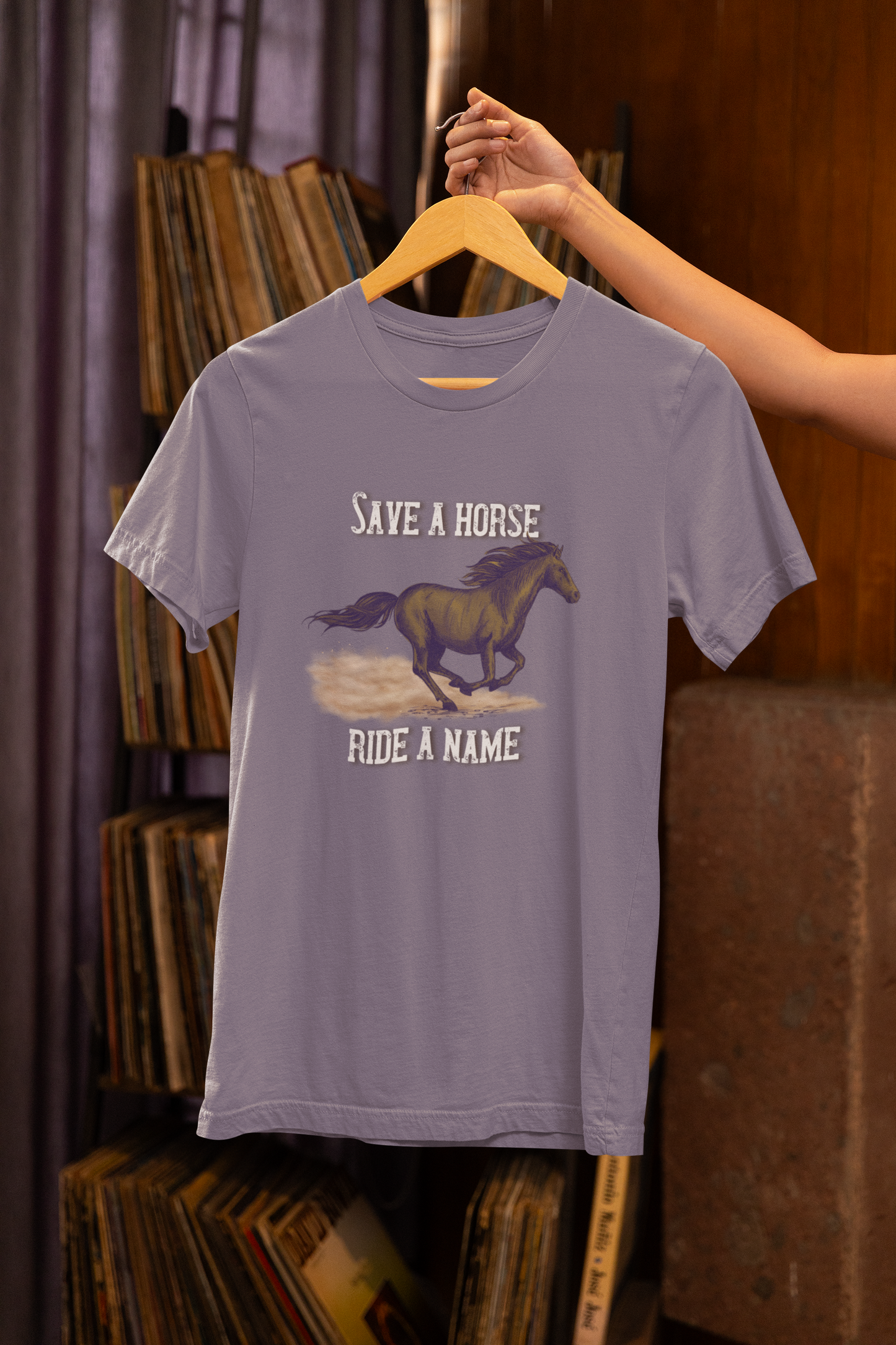 Save a Horse, Ride a [Custom Name] - Unisex Jersey Short Sleeve Tee