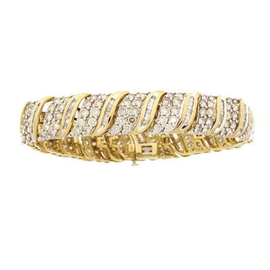 10.00ct Diamond Tennis Bracelet 10KT Yellow Gold