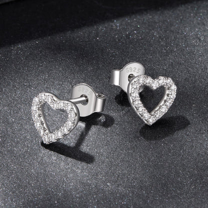 925 Sterling Silver Moissanite 0.10 Carat Earrings for Women