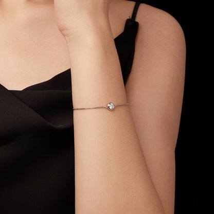 925 Sterling Silver 0.50 Carat Moissanite Bracelet for Women