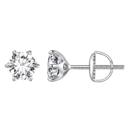 S925 Sterling Silver 2.00 Carat Moissanite Earrings for Women