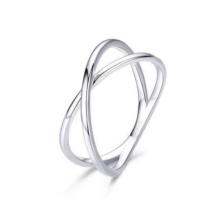 925 Sterling Silver Plated Platinum Ring Size 5.0 for Women