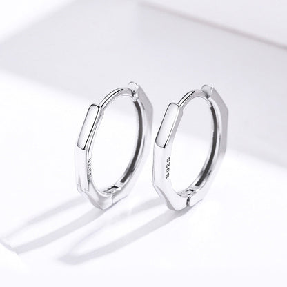 925 Sterling Silver Earrings 1.6*1.5 Size for Unisex