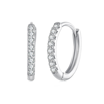 S925 Sterling Silver 2.0mm Moissanite Earrings for Women