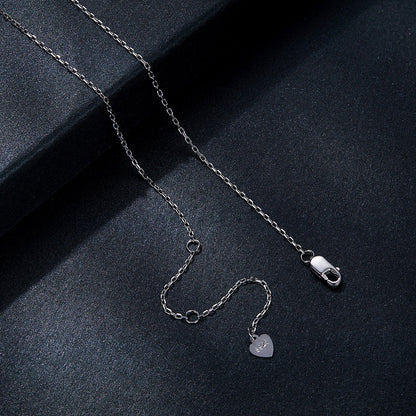 925 Sterling Silver Moissanite Pendant Necklace for Women - 45cm