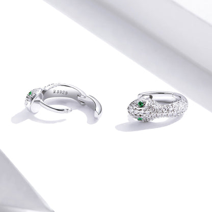925 Sterling Silver Earrings with Plated Platinum and CZ for Women