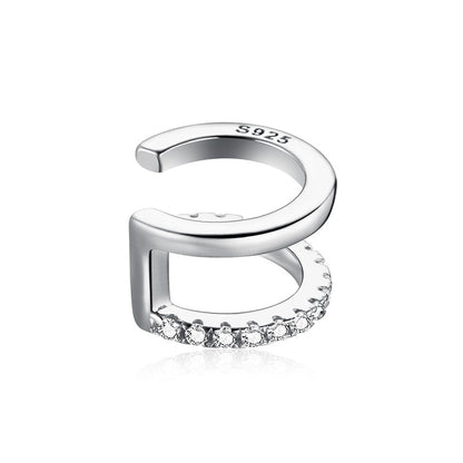 925 Sterling Silver Plated Platinum CZ Earrings for Women
