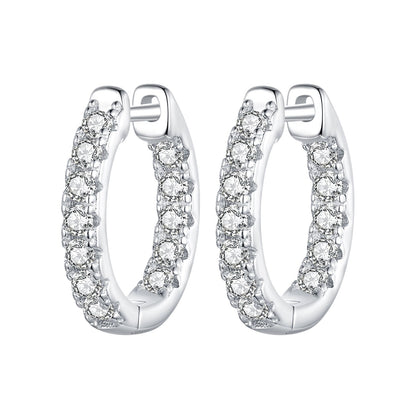 925 Sterling Silver 0.023 Carat Moissanite Earrings for Women