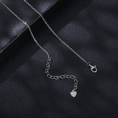925 Sterling Silver 0.6 Carat Moissanite Pendant Necklace for Women