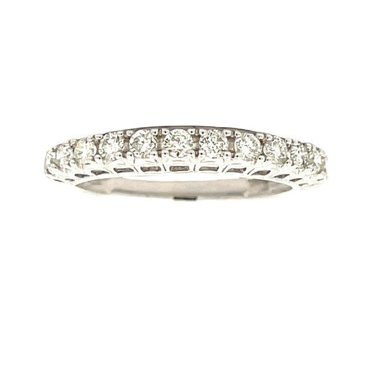 .50ct Diamond Wedding Band Ring 14KT White Gold
