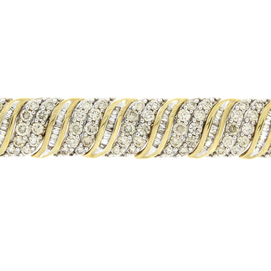 10.00ct Diamond Tennis Bracelet 10KT Yellow Gold