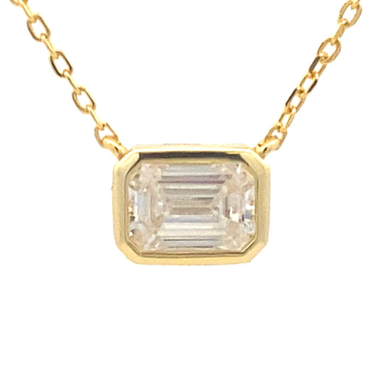 .85ct Moissanite Pendant Vermeil