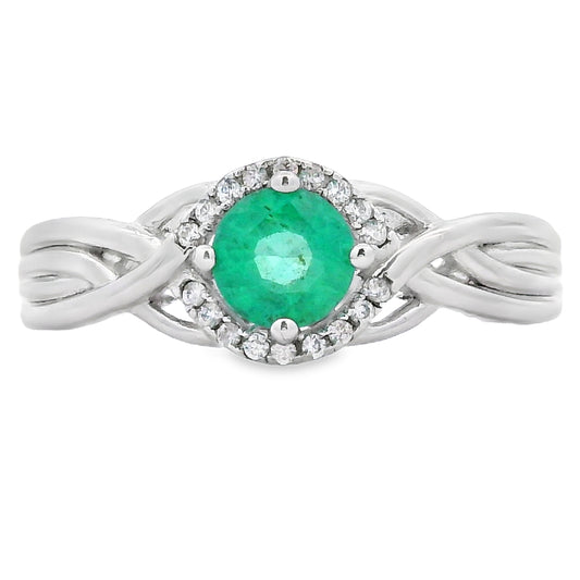 .58ct Emerald Zircon Ring Sterling Silver