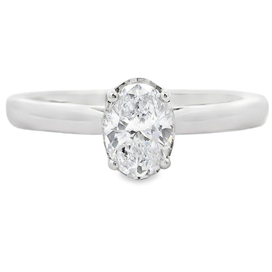 Genuine .50ct Lab Grown Diamond  10KT White Gold