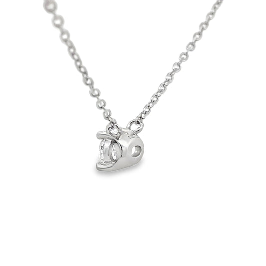 Genuine .50ct Lab Grown Diamond Pendant Sterling Silver